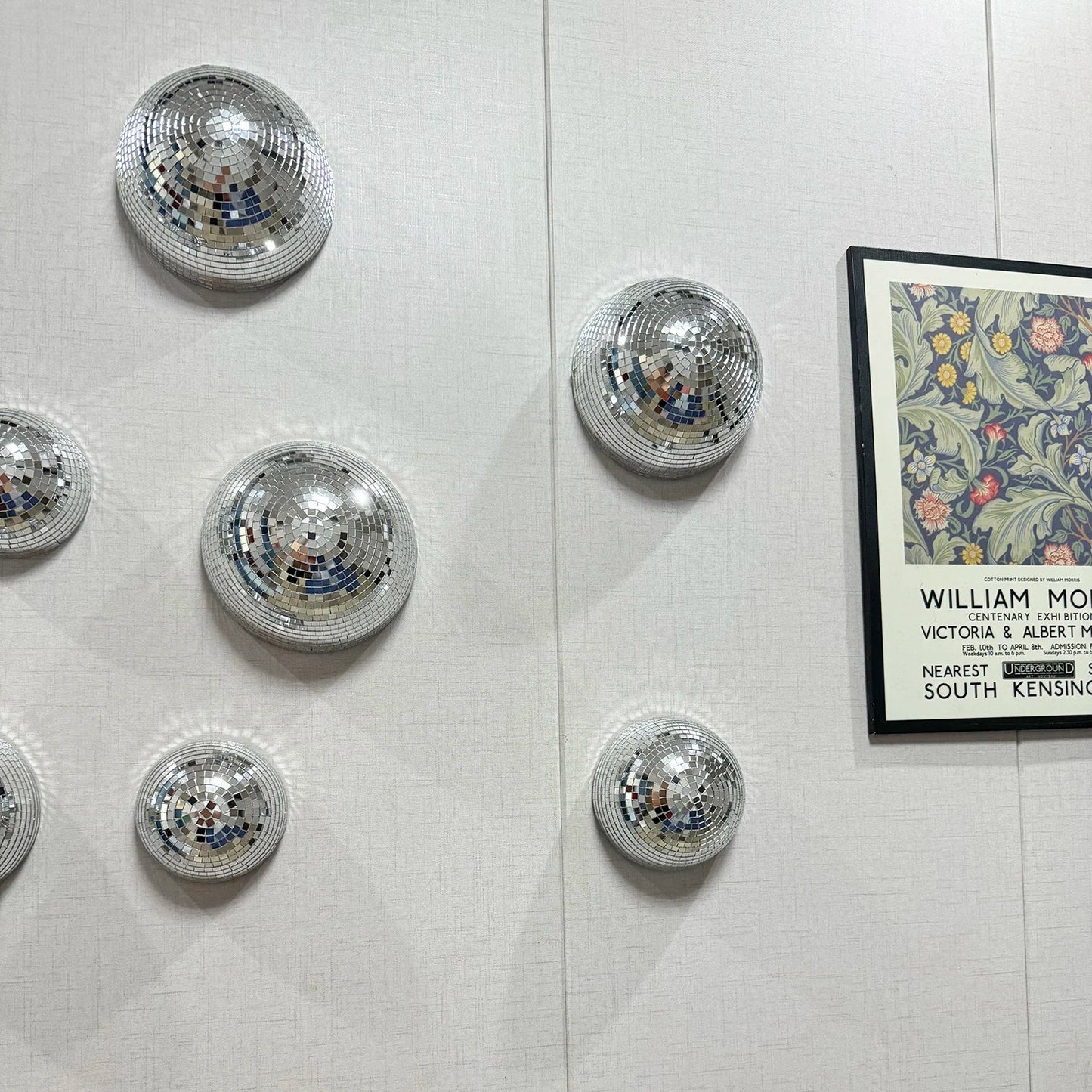 Retro Disco Ball Mirror Wall Decor for Party Vibes