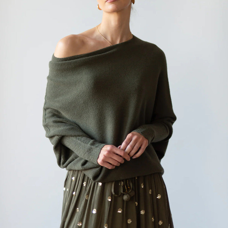 Cozy Oversized Off-Shoulder Knit Sweater