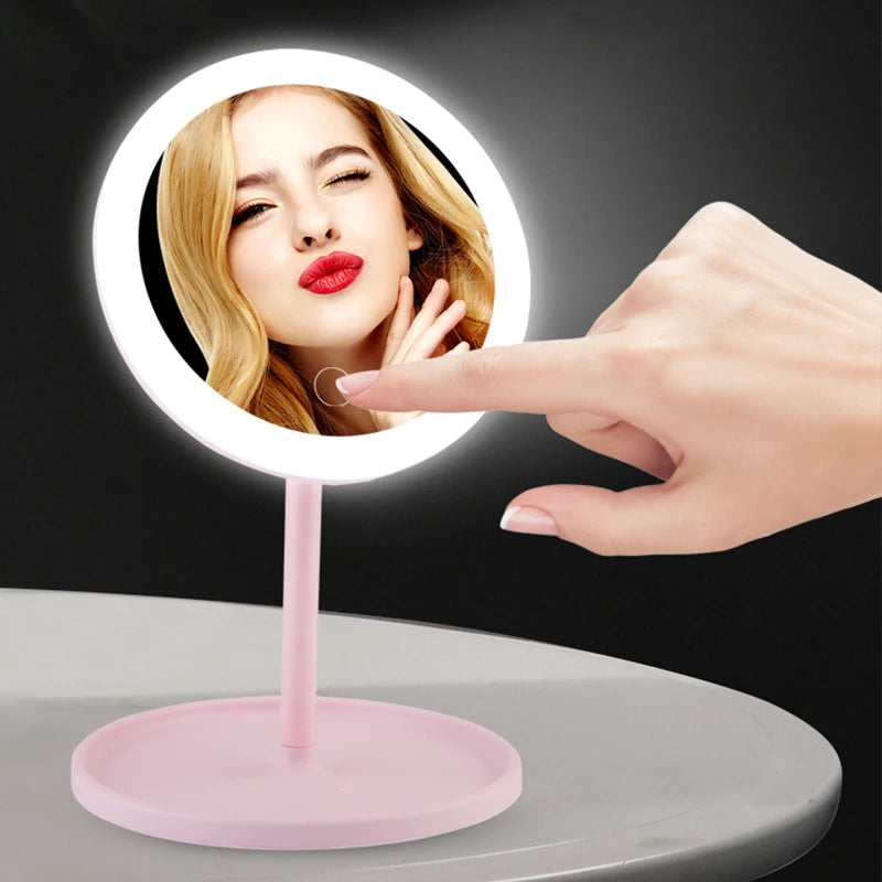 LumiGlow™ Dimmable LED Cosmetic Ring Light Mirror