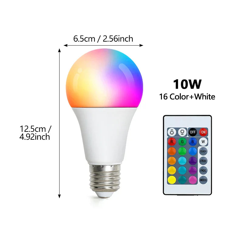 Smart Remote Control RGB LED Mood Light Bulb