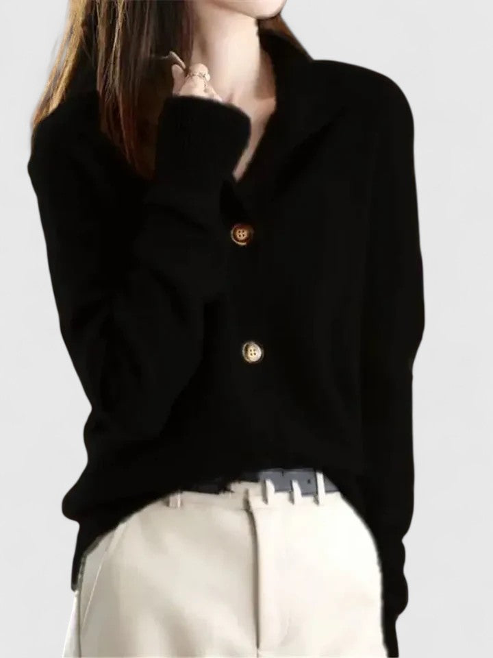 Classic Button-Up Knit Cardigan Sweater