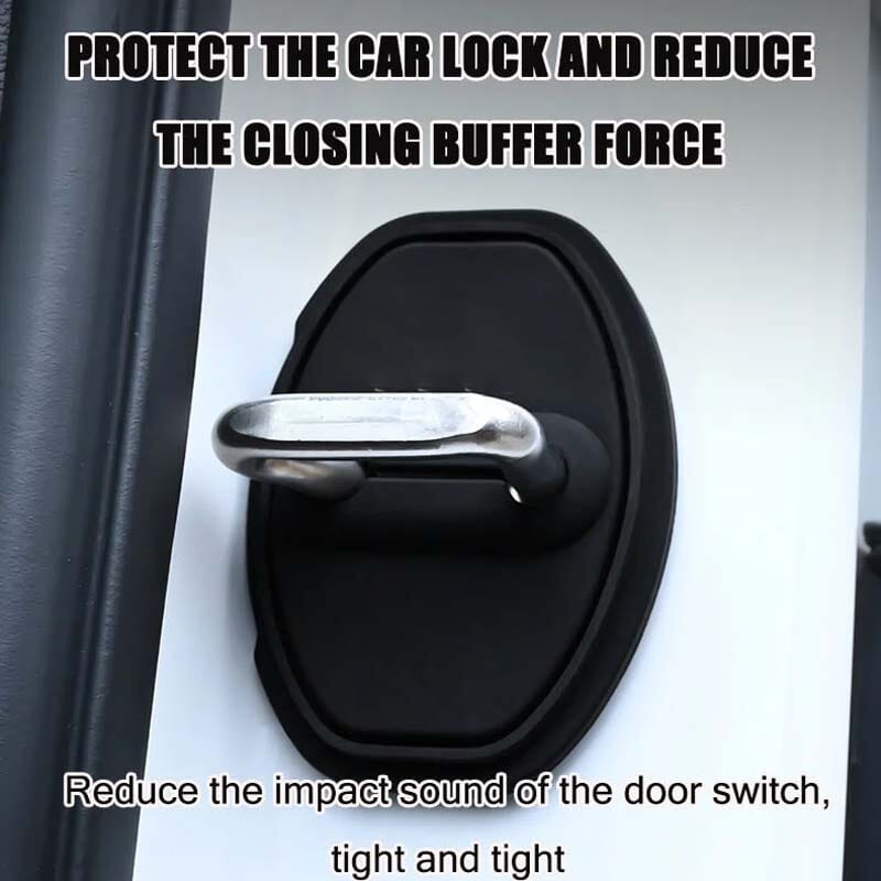 Silicone Car Door Lock Covers - Protective Key Guard Set