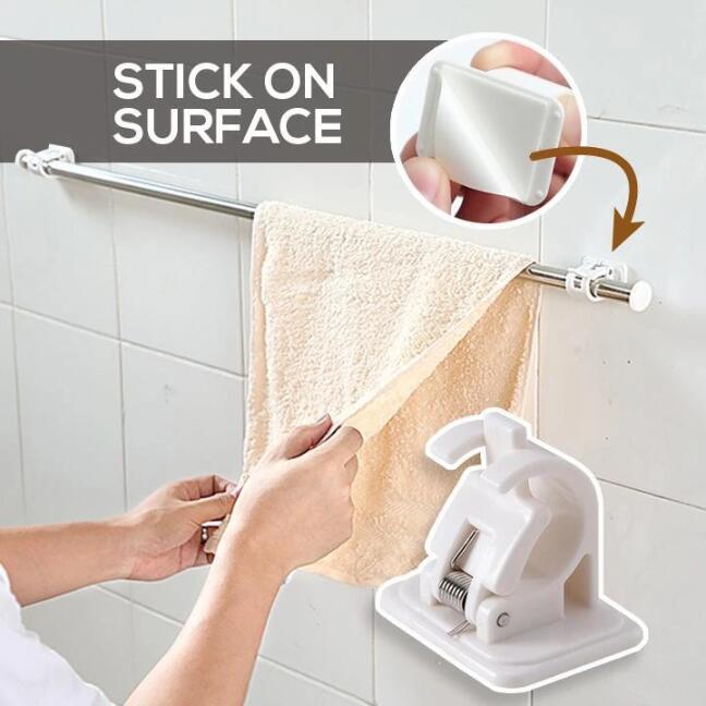 Set of Adjustable No-Drill Curtain Holdbacks for Stylish Window Decor