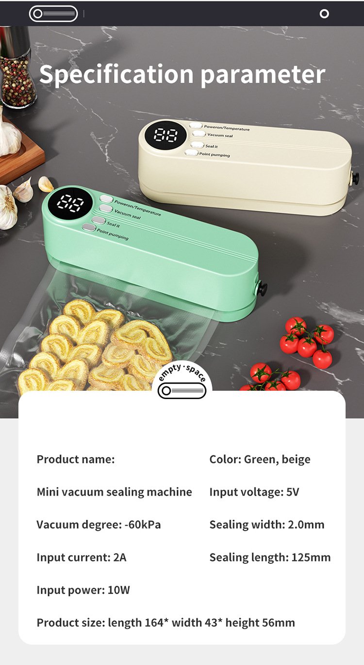 FreshSeal™ - Mini Wireless Food Vacuum Sealer for Freshness
