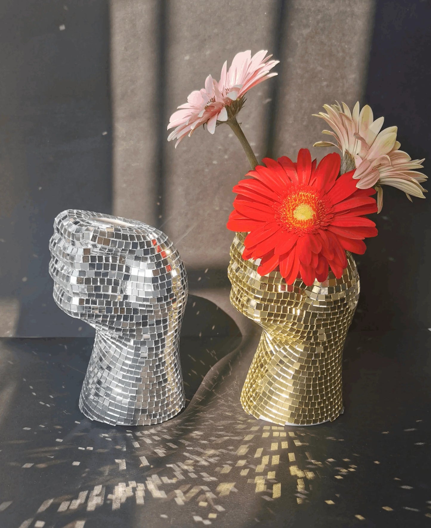 Retro Disco Ball Glass Vase
