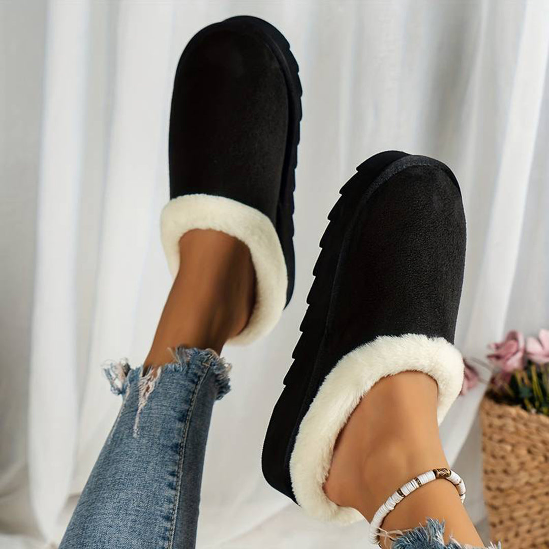 Cozy Fleece-Lined Slip-On Women's Slippers