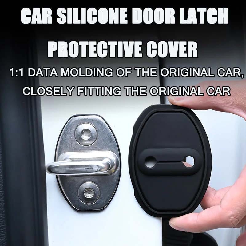 Silicone Car Door Lock Covers - Protective Key Guard Set