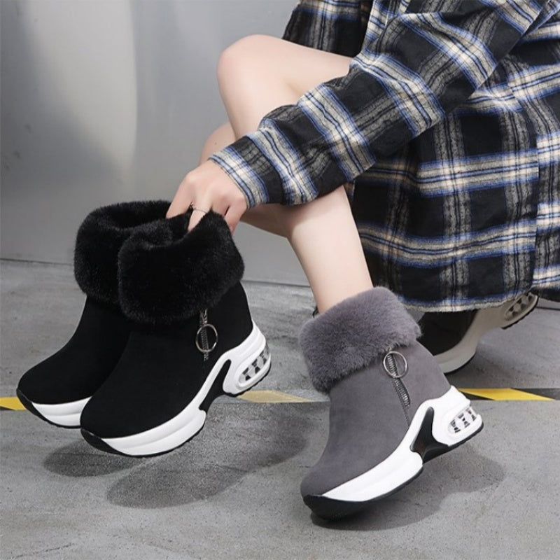Chunky Sole Lined Ankle Boots for Women