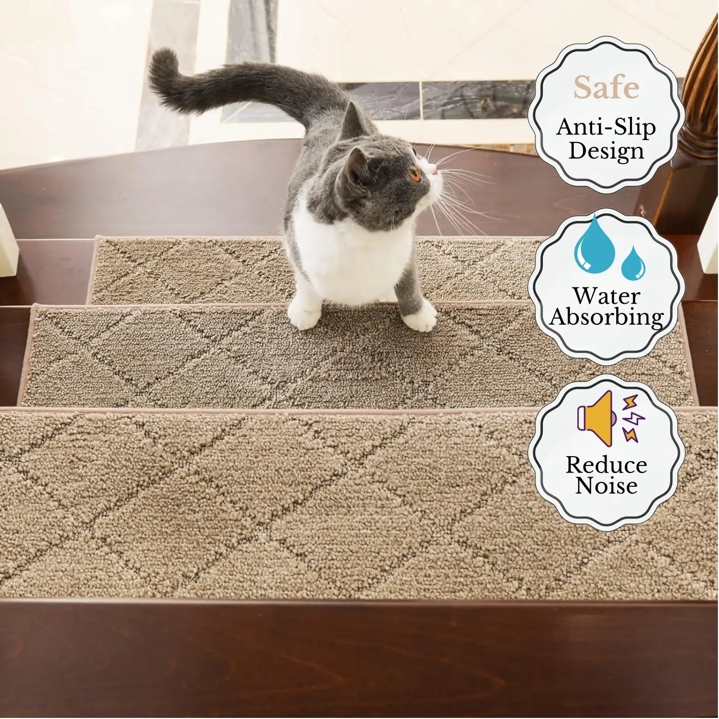 VeluxTread™ - Peel & Stick Stair Treads