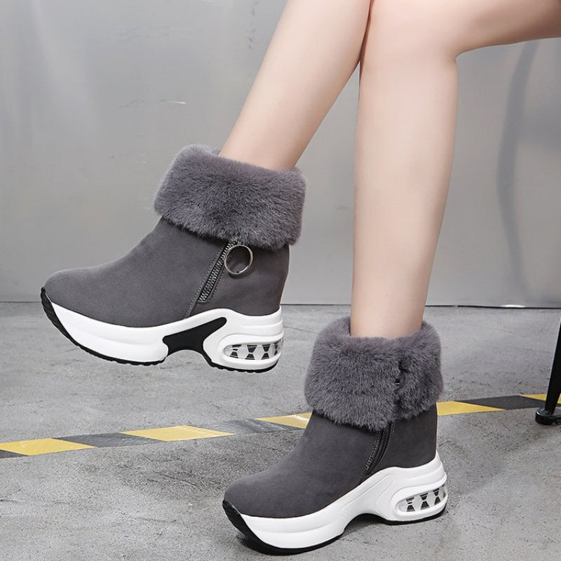 Chunky Sole Lined Ankle Boots for Women