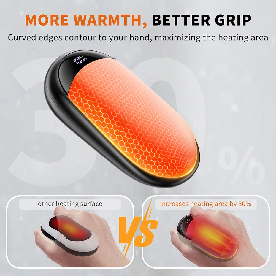 coldSky™ 2-in-1 Rechargeable Magnetic Hand Warmers with Digital Display