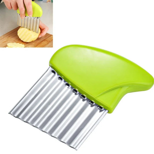 Crinkle Wavy Stainless Steel Vegetable and Fruit Slicer Cutter