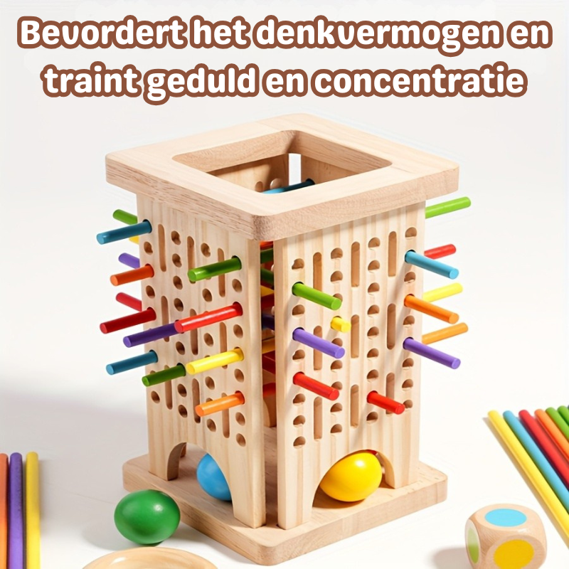 Milo's Magic Tower – Three-in-One Wooden Game Set