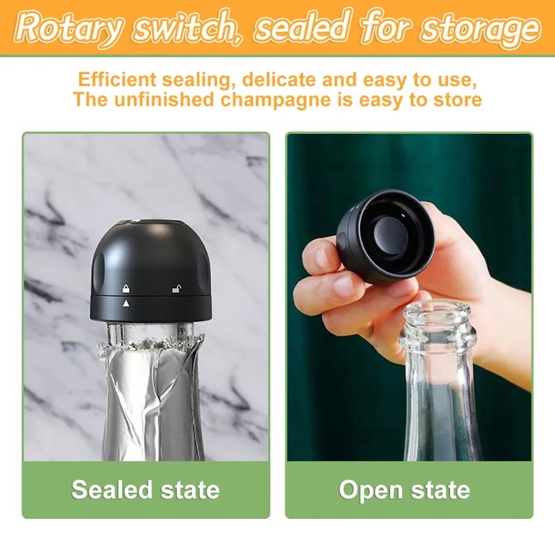 SipSavor™ - Airtight Champagne & Wine Bottle Stopper