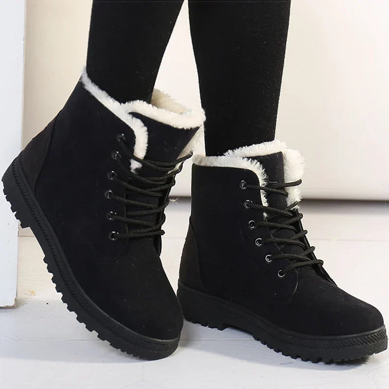 Cozy Winter Wonderland Lace-Up Boots