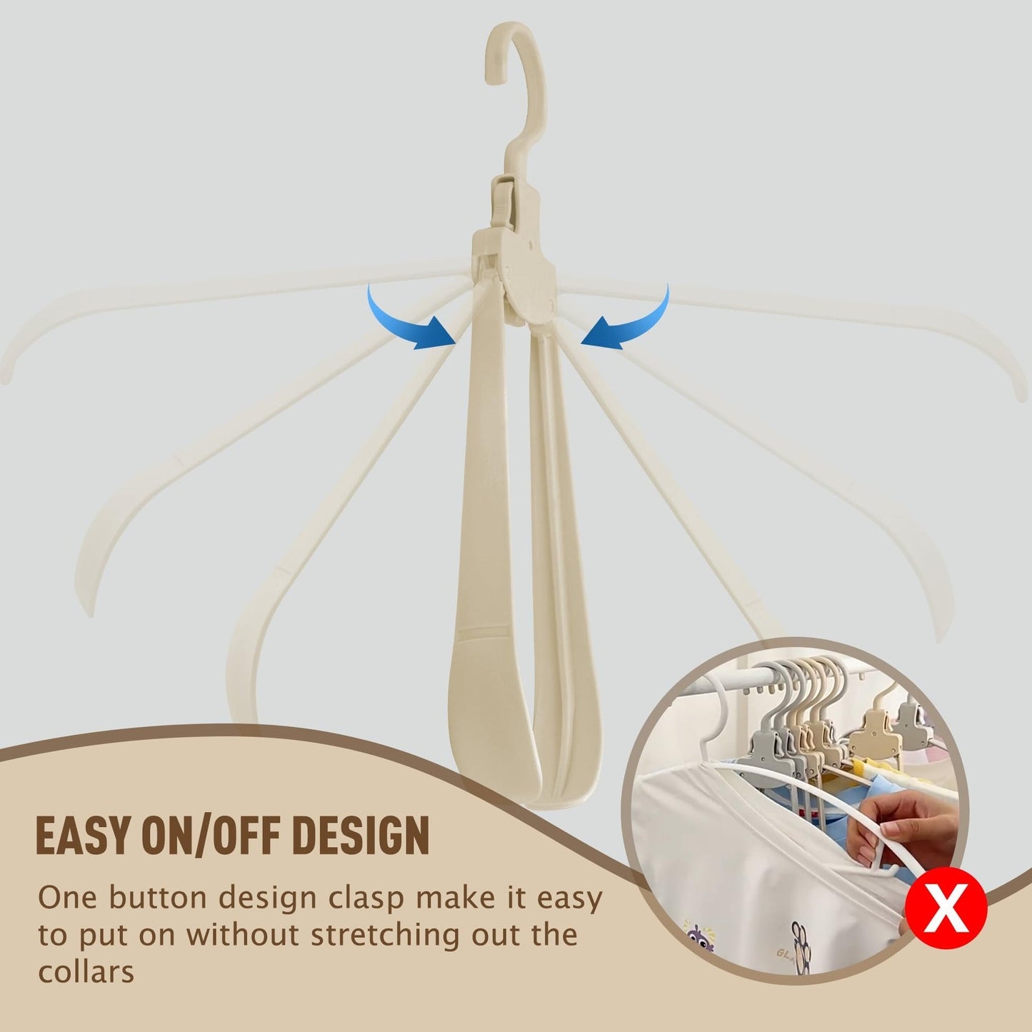 Flextrock™ - Foldable Space-Saving Clothes Hangers, 10-Pack