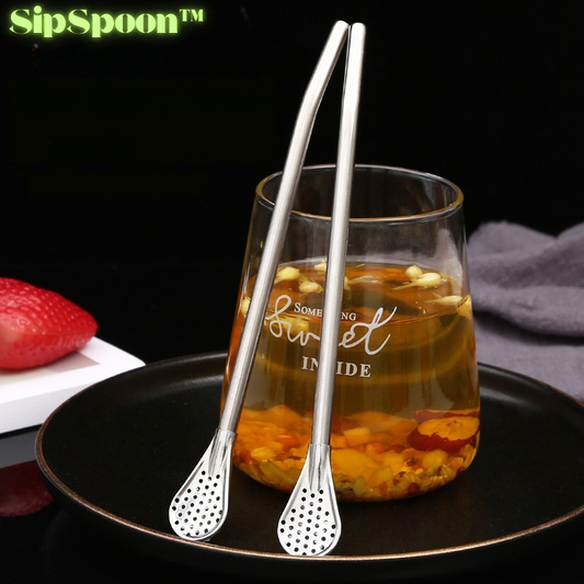 SipSpoon™ - 2-in-1 Drinking Straw and Spoon Combo