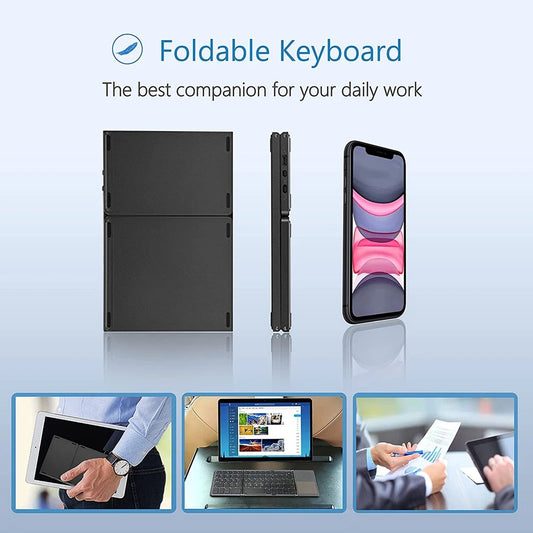 TechSwift™ - Foldable Mini Bluetooth Keyboard with Touchpad for Mobile Devices