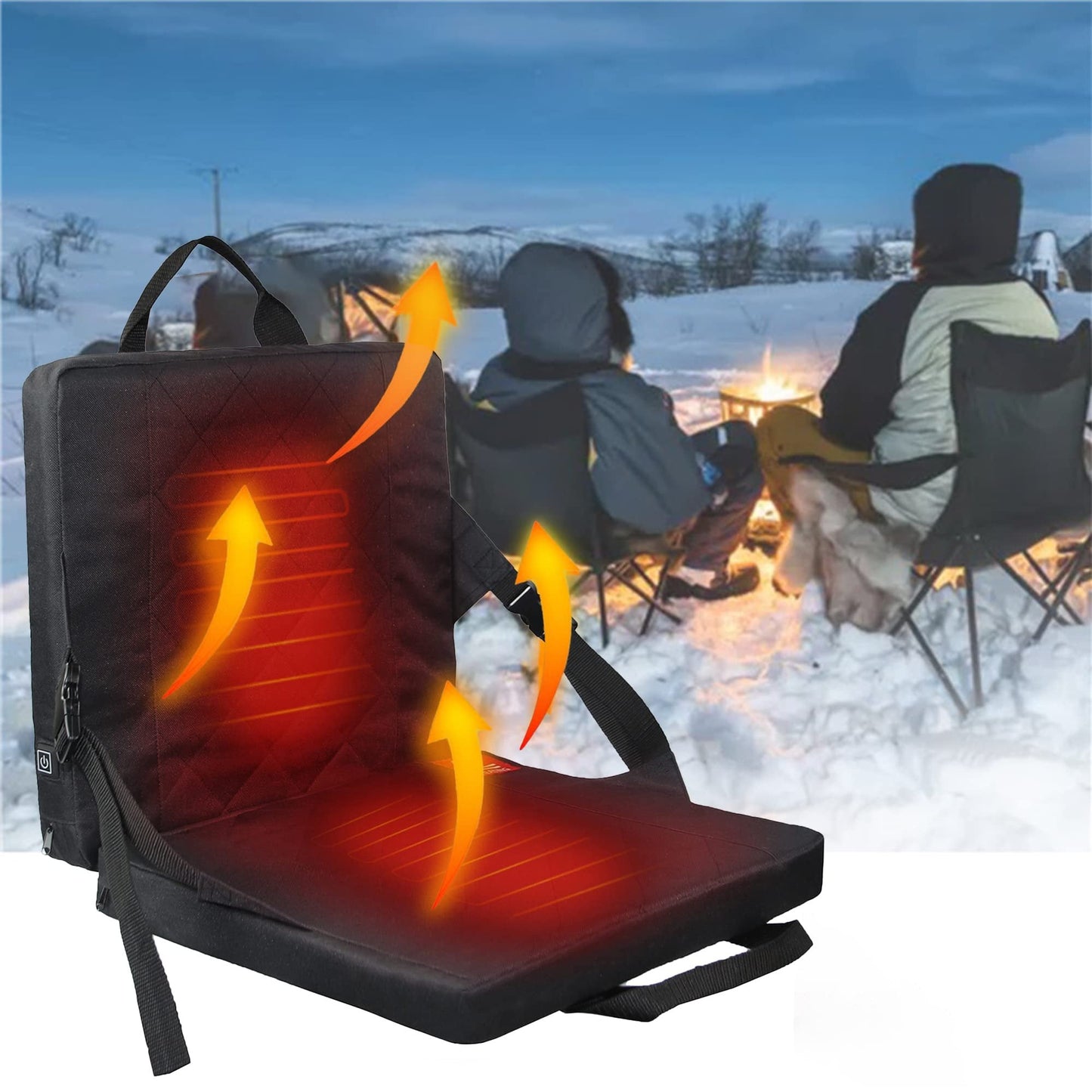 Portable Heated Seat Cushion with Adjustable Temperature Control