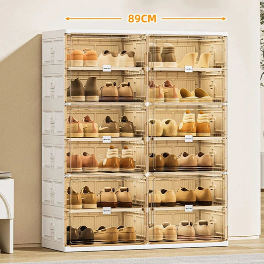 Space-Saving Shoe Organizer Stackable Rack