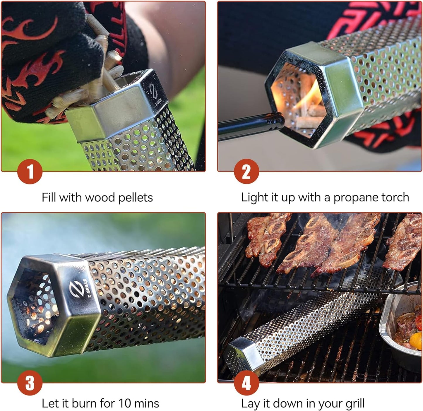 SmokeMaster™ - Stainless Steel Pellet Grill Box for Smoky BBQ Flavor