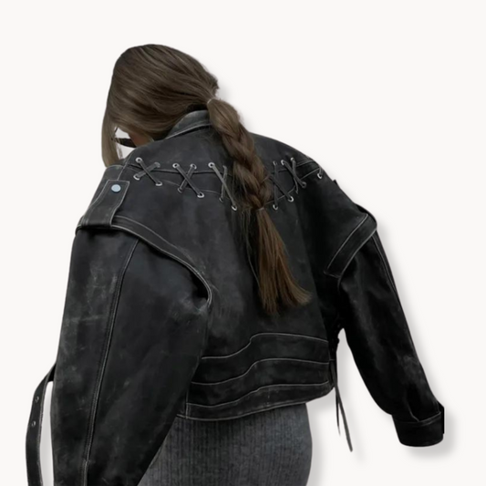 Classic Black Leather Biker Jacket