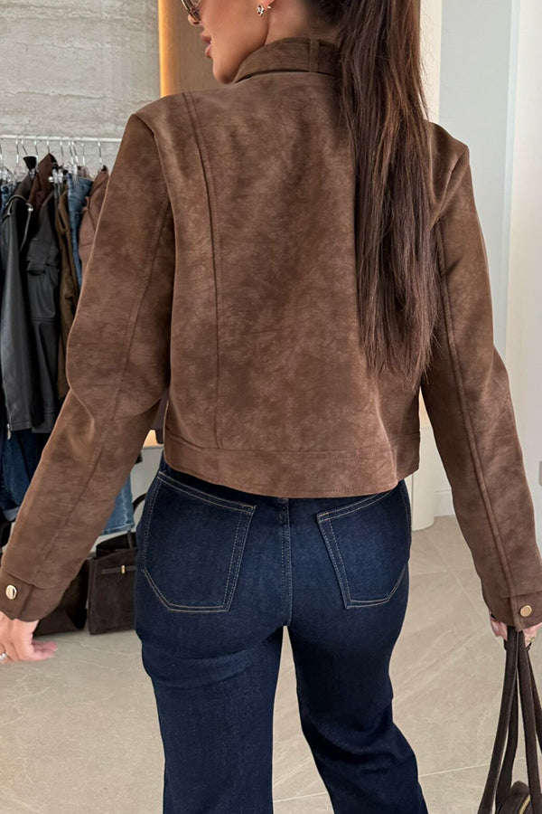 Chic Long-Sleeve Casual Button-Up Jacket