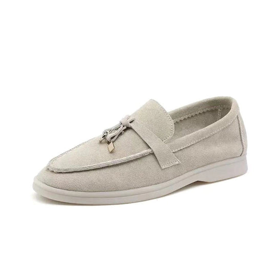 Elegant Women's Loafers with Stylish Buckle Detail