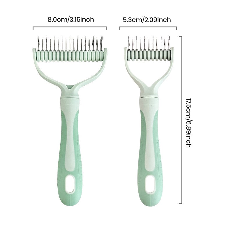 Durable Stainless Steel Detangling and Fur Care Comb