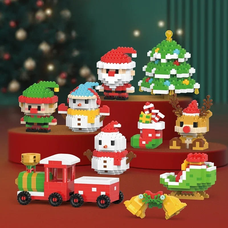 Festive Building Block Figures for Holiday Family Fun