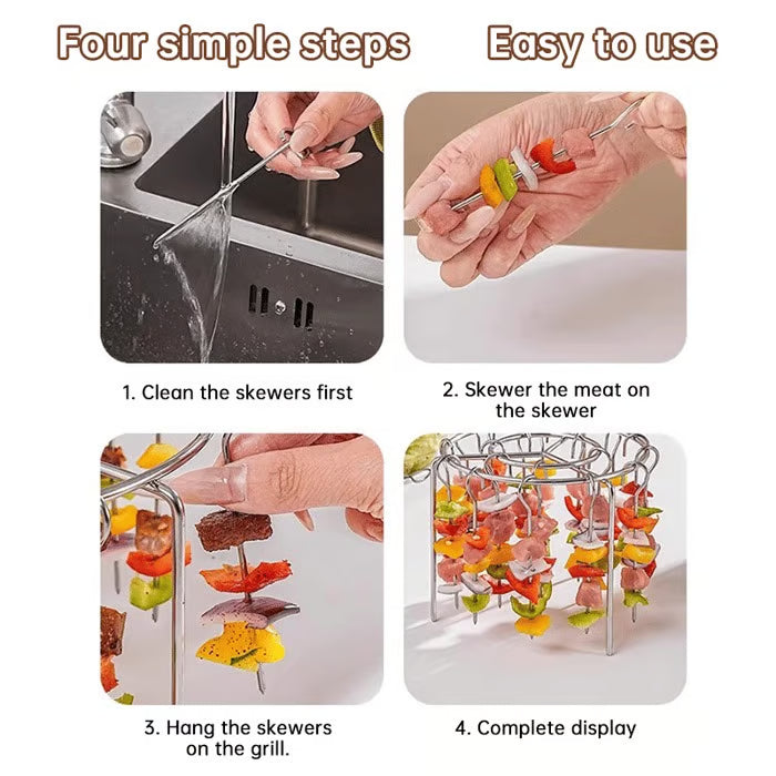 Vertical Air Fryer Barbecue Kebab Grill Rack