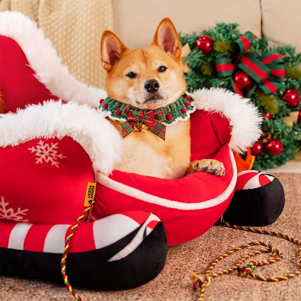 PawSleigh™ - Cozy Winter Dog Bed for Warm, Dreamy Nights