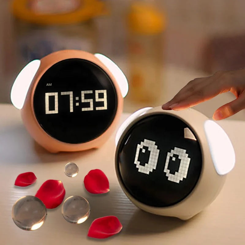 Kawaii Cute LED Alarm Clock with Night Light for Kids