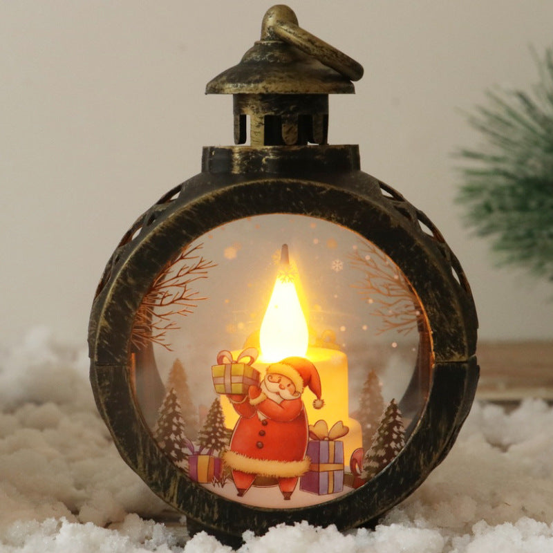Festive LED Christmas Lamp with Snow Glow Effect