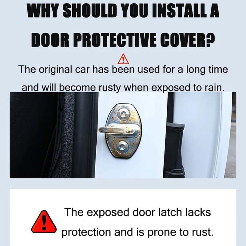 Silicone Car Door Lock Covers - Protective Key Guard Set