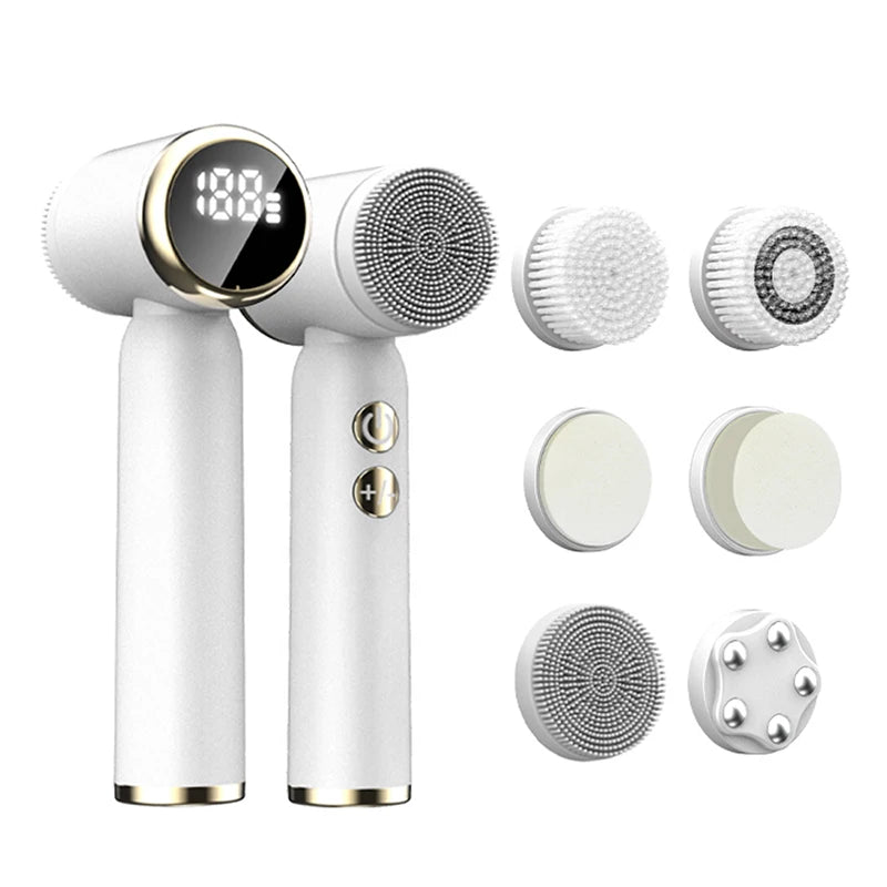 GlowCircle™ 6-in-1 Facial Cleansing Brush for Radiant Skin