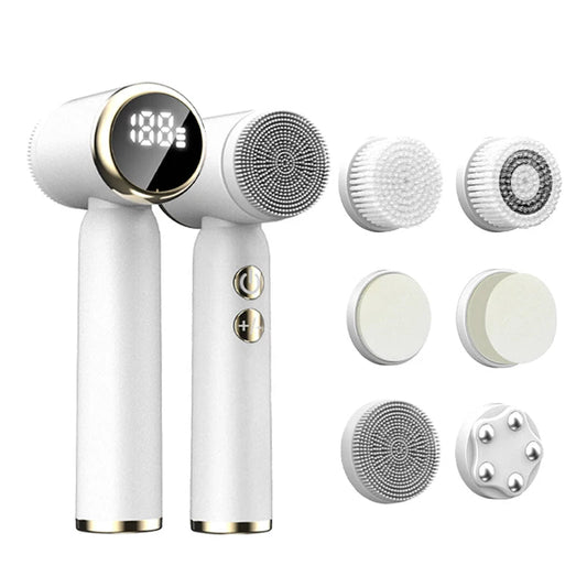 GlowCircle™ 6-in-1 Facial Cleansing Brush for Radiant Skin