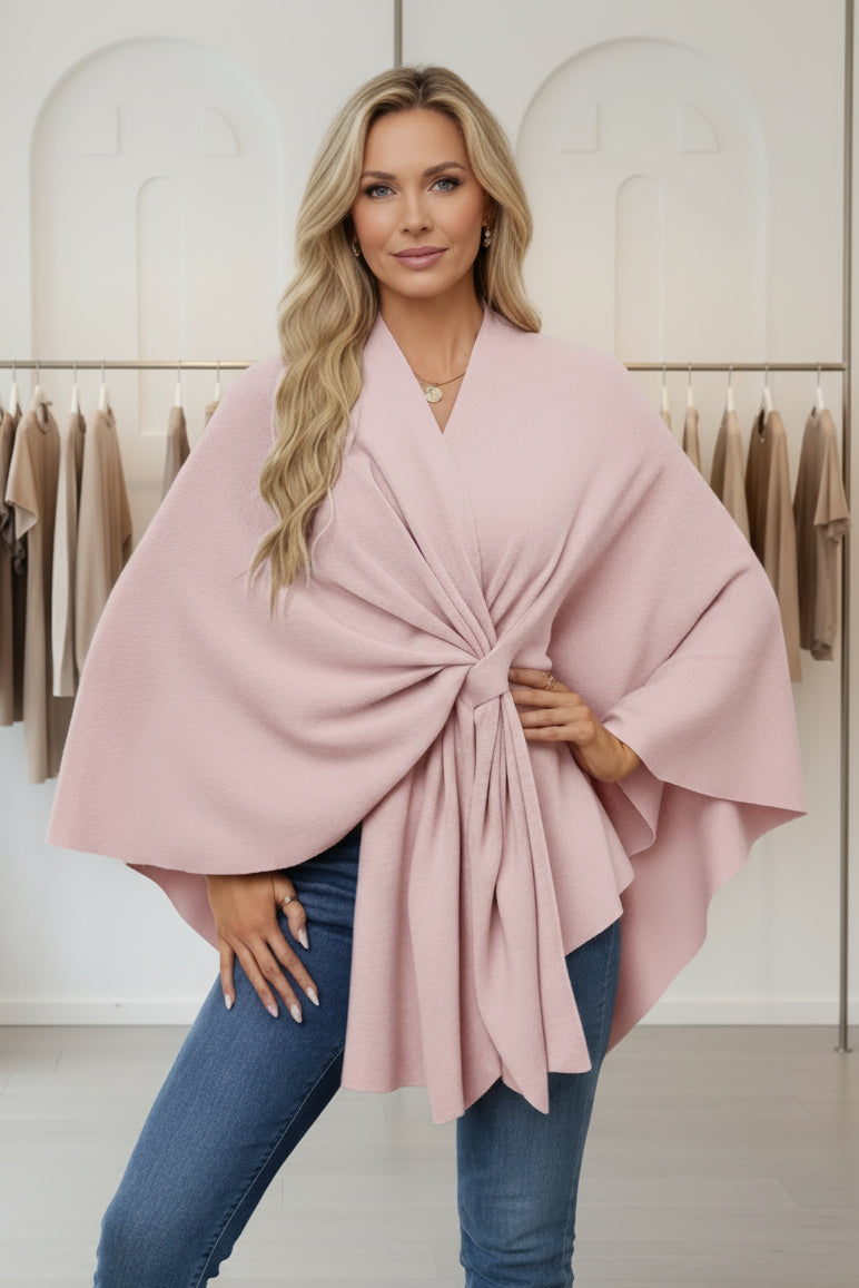 Elegant Knit Poncho Wrap for Cozy Style
