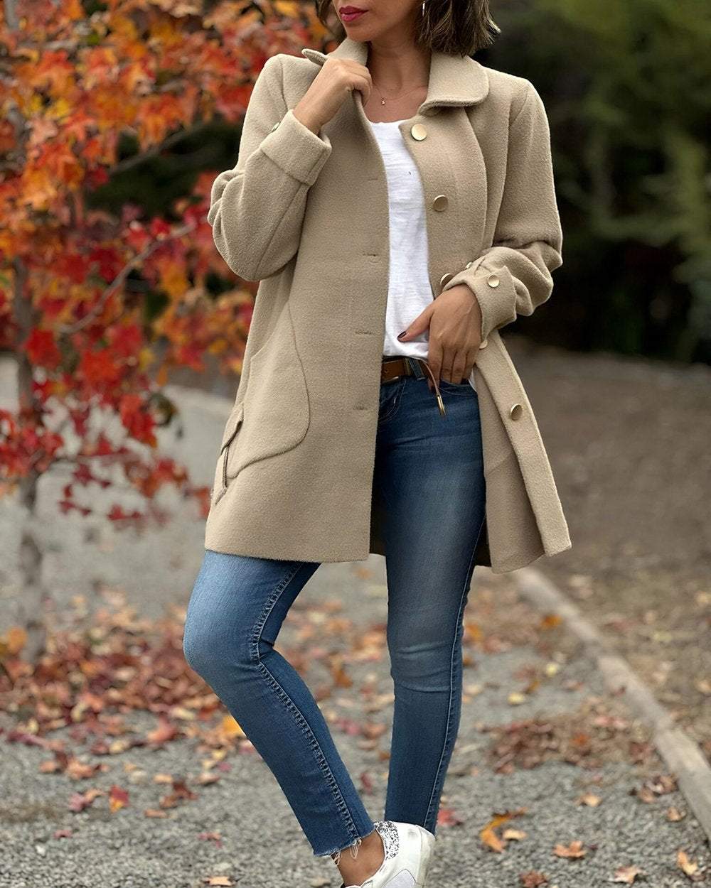 Elegant jacket with chic side knot