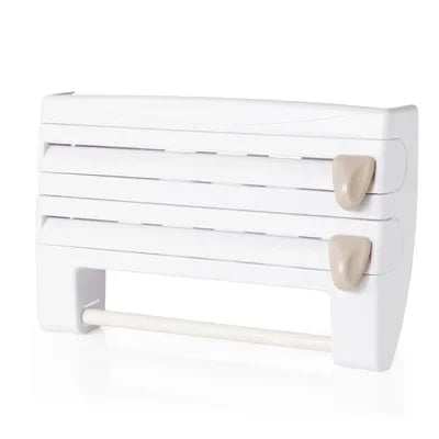 VelaWrap™ - Wall-Mounted Kitchen Wrap Dispenser & Spice Rack