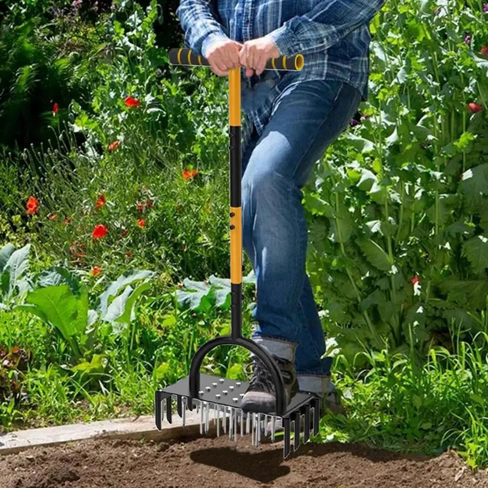 GreenPro™ - Manual Lawn Aerator with Carbon Steel Spikes for Healthy Garden