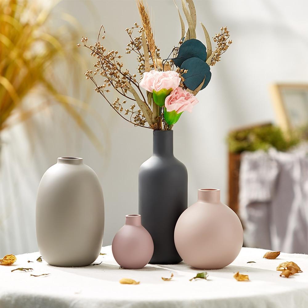 Handcrafted Stone Cuban Vases Set for Modern Home Decor