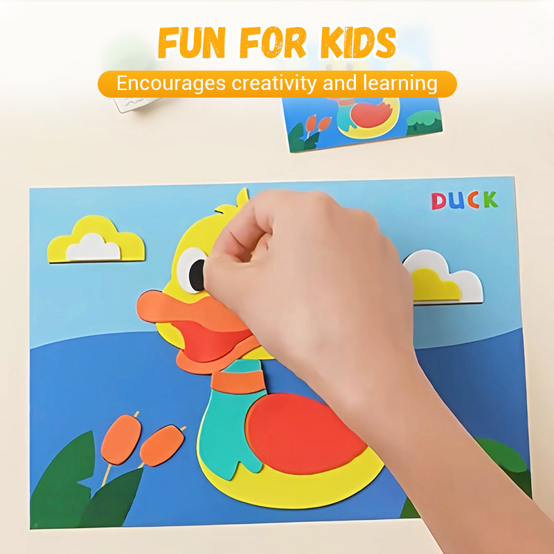 Kids DIY 3D EVA Sticker Craft Kit for Creative Fun