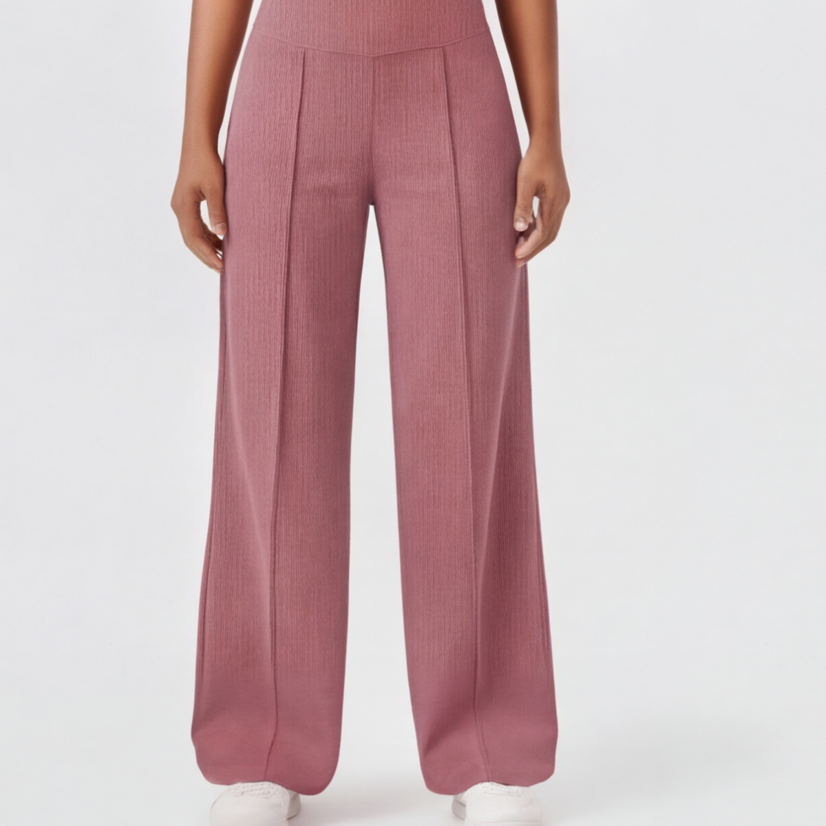 Wide Leg Yoga Pants with Crossover Waistband