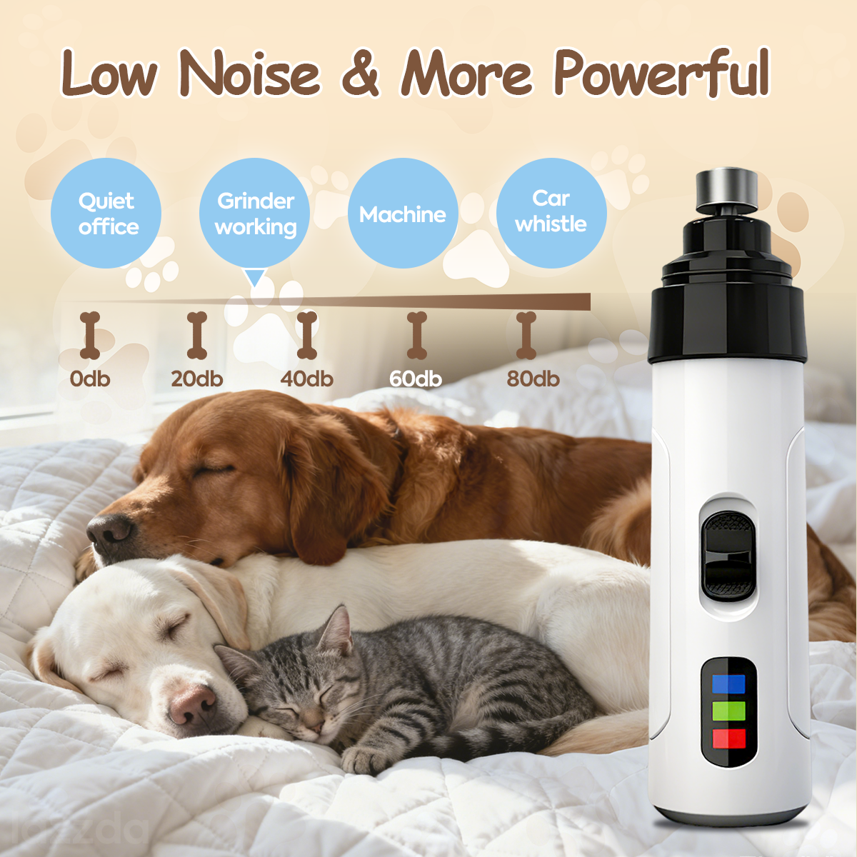 PawSoothe - Quiet Nail Trimmer for Calm, Stress-Free Pet Grooming