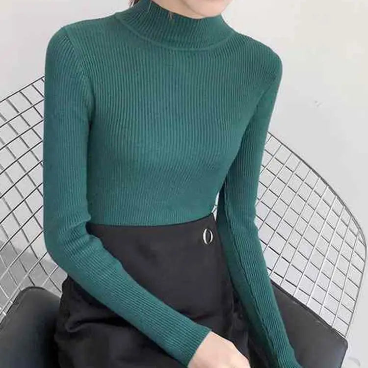 Cozy Ribbed Wool Sweater for Women