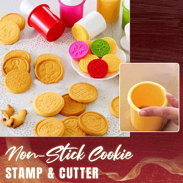 CookieArt™ - Non-Stick Cookie Stamp & Cutter Set for Fun Baking