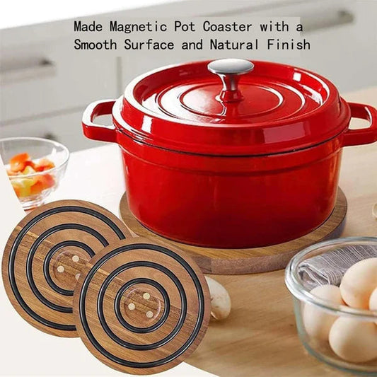 MagniWood™ - Magnetic Wooden Coasters for Stylish Home Decor