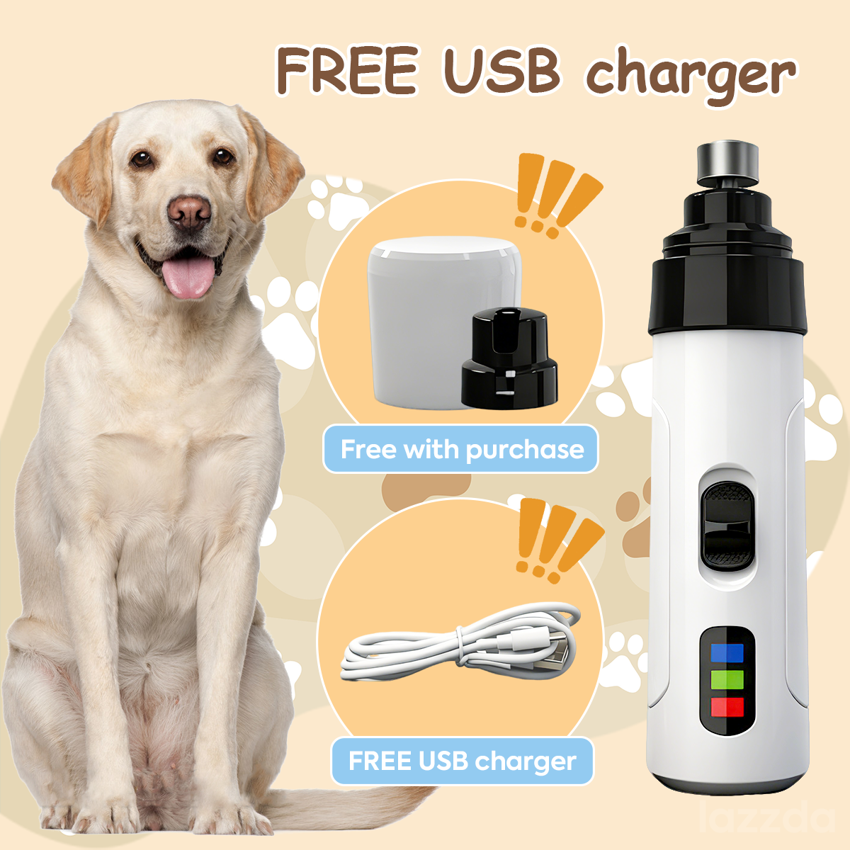 PawSoothe - Quiet Nail Trimmer for Calm, Stress-Free Pet Grooming