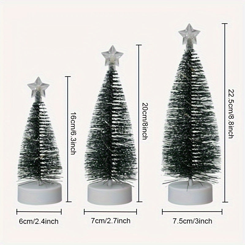 GlowNest™ - 3-Piece Lighted Indoor Tree Décor Set